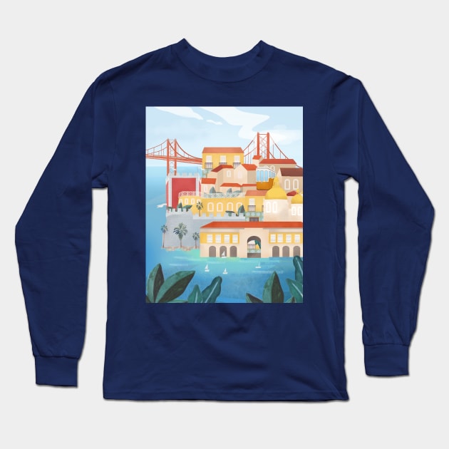 Portugal, Lisbon Long Sleeve T-Shirt by Petras